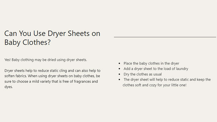 Can You Use Dryer Sheets on Baby Clothes