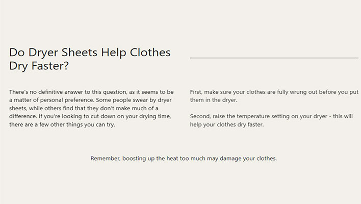 Do Dryer Sheets Help Clothes Dry Faster