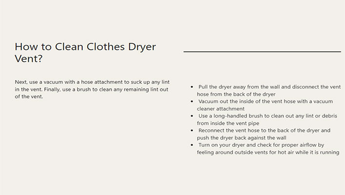 How to Clean Clothes Dryer Vent