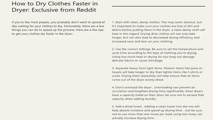 How to Dry Clothes Faster in Dryer