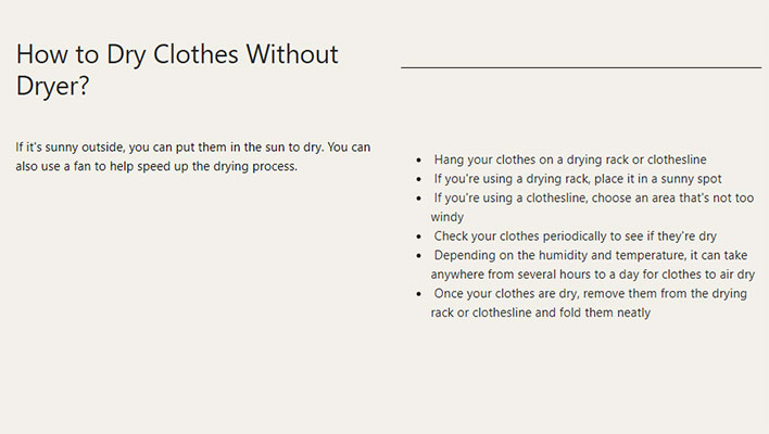 How to Dry Clothes Without Dryer