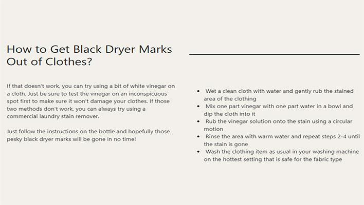 How to Get Black Dryer Marks Out of Clothes