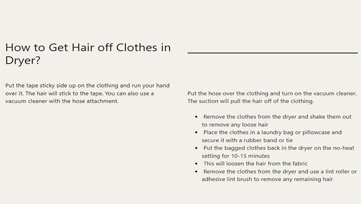 How to Get Hair off Clothes in Dryer