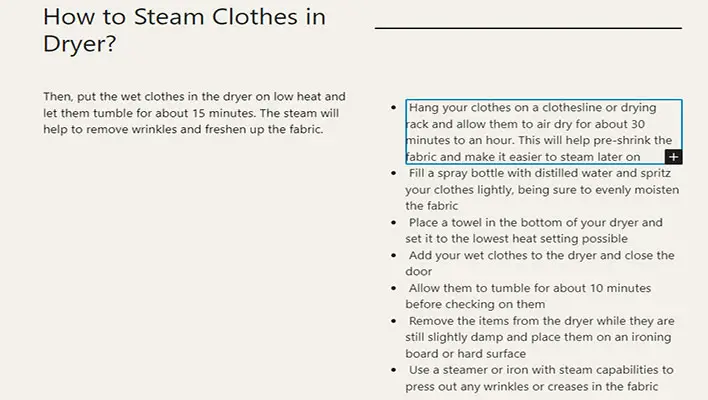 How to Steam Clothes in Dryer
