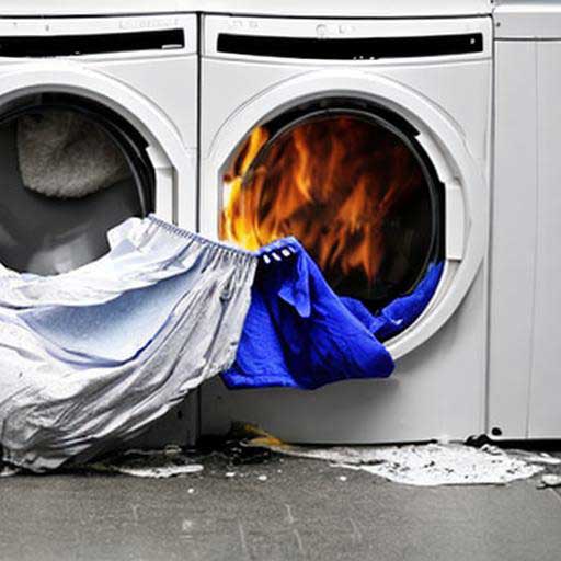Wet Clothes in Dryer Fire 