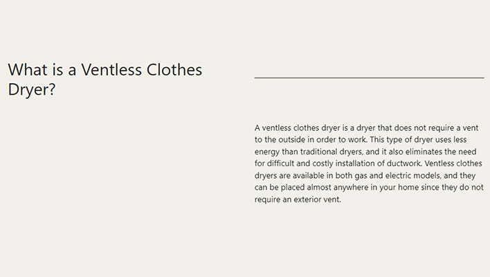 What is a Ventless Clothes Dryer