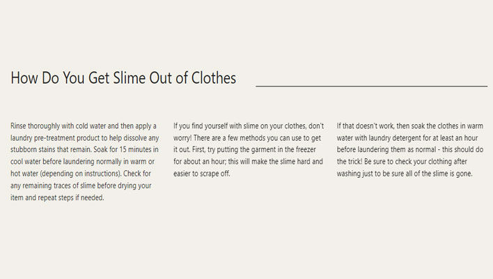 How Do You Get Slime Out of Clothes