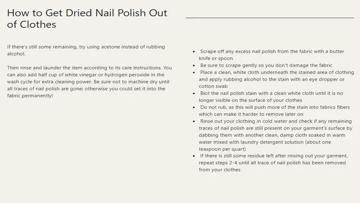 How to Get Dried Nail Polish Out of Clothes