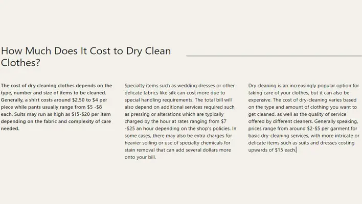 How Much Does It Cost to Dry Clean Clothes