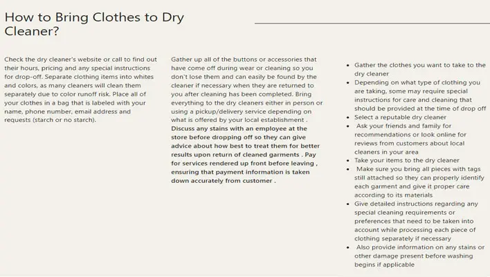 How to Bring Clothes to Dry Cleaner