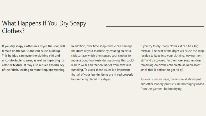 What Happens If You Dry Soapy Clothes