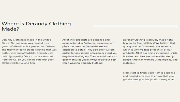 Where-is-Derandy-Clothing-Made