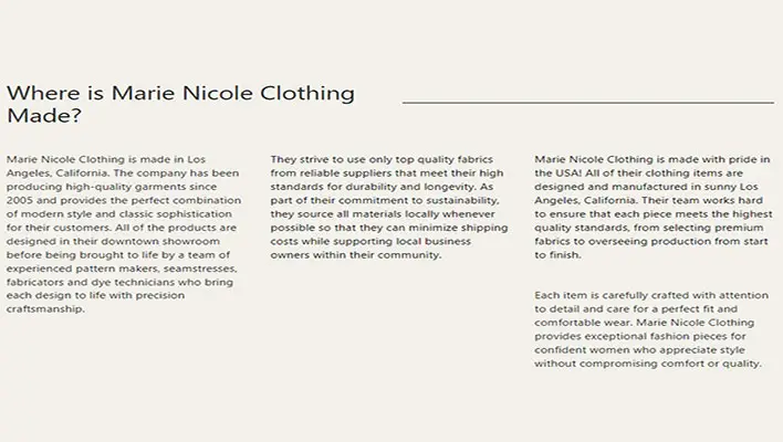 Where-is-Marie-Nicole-Clothing-Made