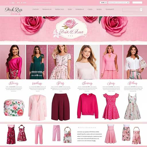 Pink Rose Clothing Website 