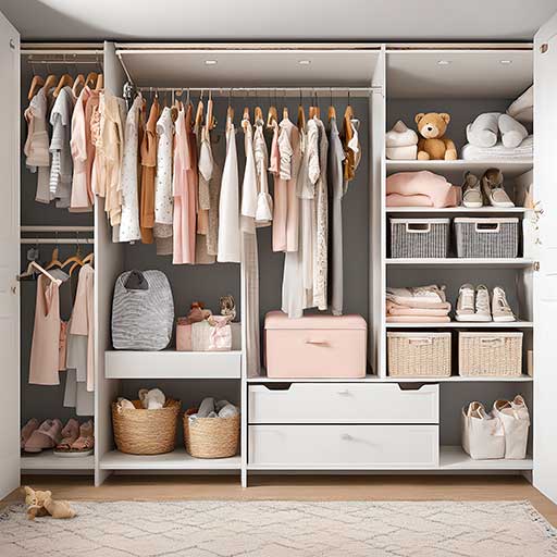How to Organize Baby Clothes Without a Closet 